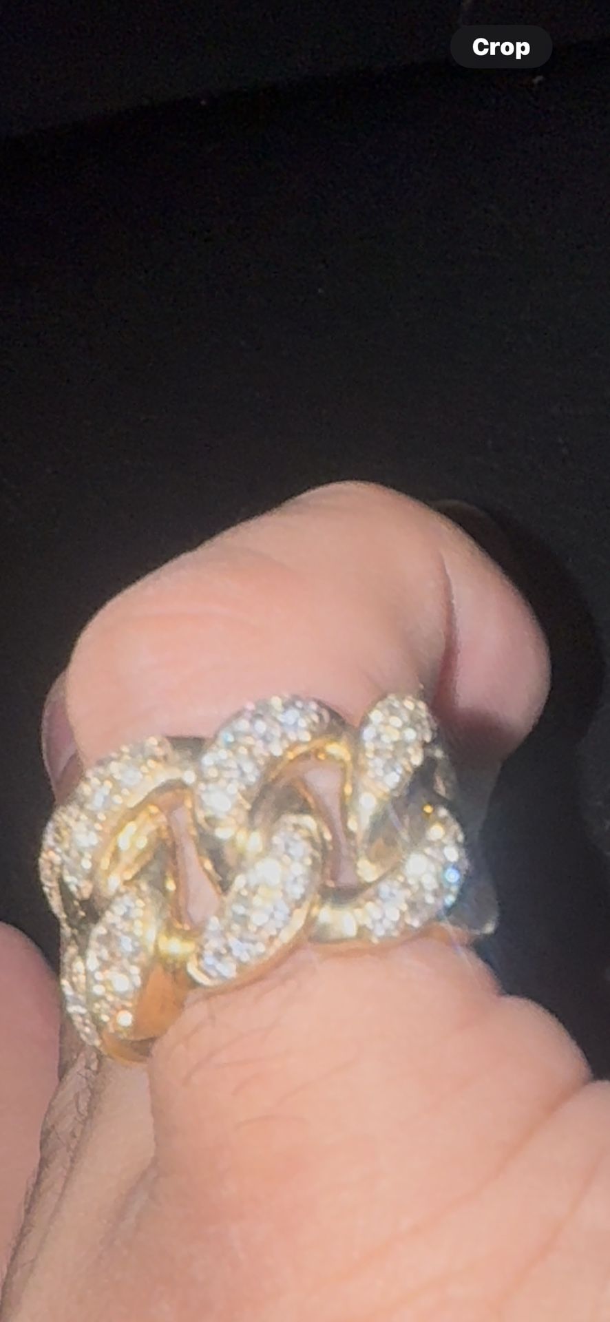 VS1 Diamond cuban link ring