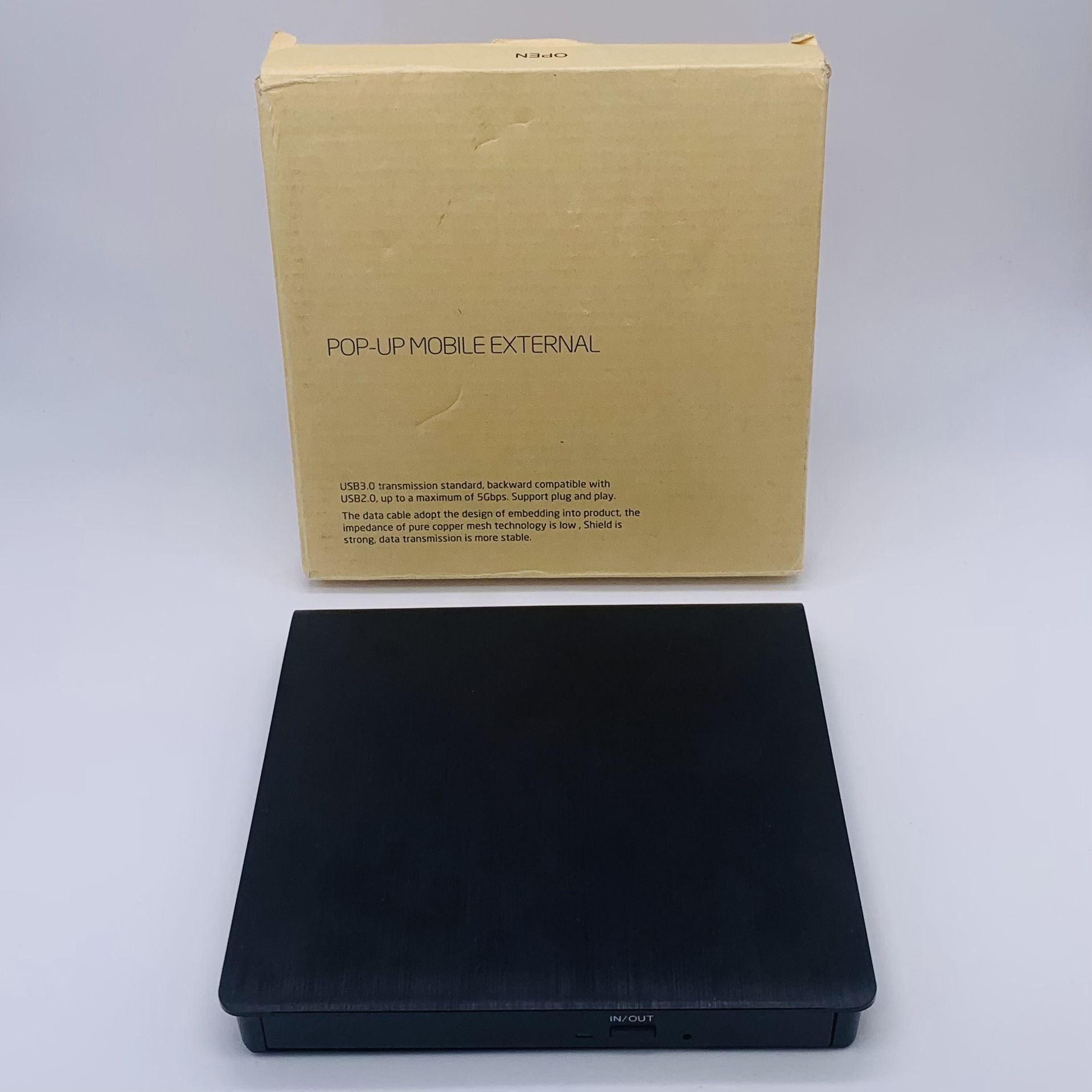 Pop Up Mobile USB 2.0 / 3.0 External ODD & HDD Device Portable Black OPEN BOX