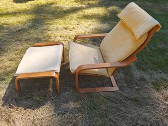 Ikea lounge chair and leg rest