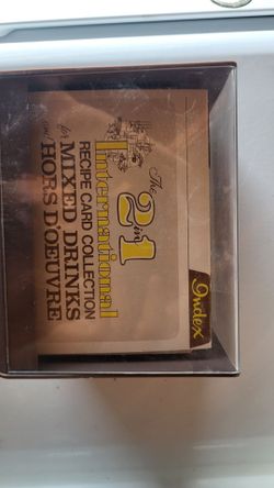 Drink recipe card collection