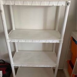 4-tier plastic shelving unit