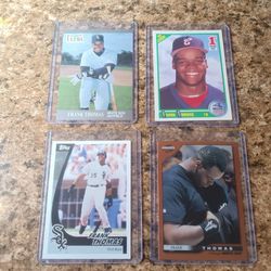 Four Frank Thomas Baseball Cards 