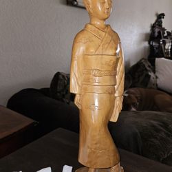 Wooden Asian Statue