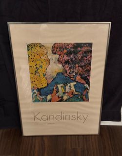 VINTAGE 1972 ORIGINAL KANDINSKY “BLUE MOUNTAIN” EXHIBIT POSTER