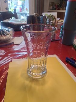 Coca-Cola Clear Glass Mug- Vintage