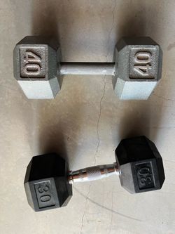 2 dumbbells 30 and 40 pounds