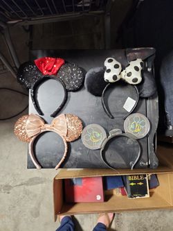 Assorted Minnie Mouse Ears And 1 Mickey Mouse Headband