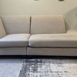 Modern Neutral Sectional Sofa With Chaise - Clean & Comfortable