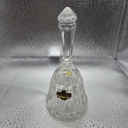 Hand Bell 5" Lead Crystal Vintage by Zajecar Made in Yugoslavia GC