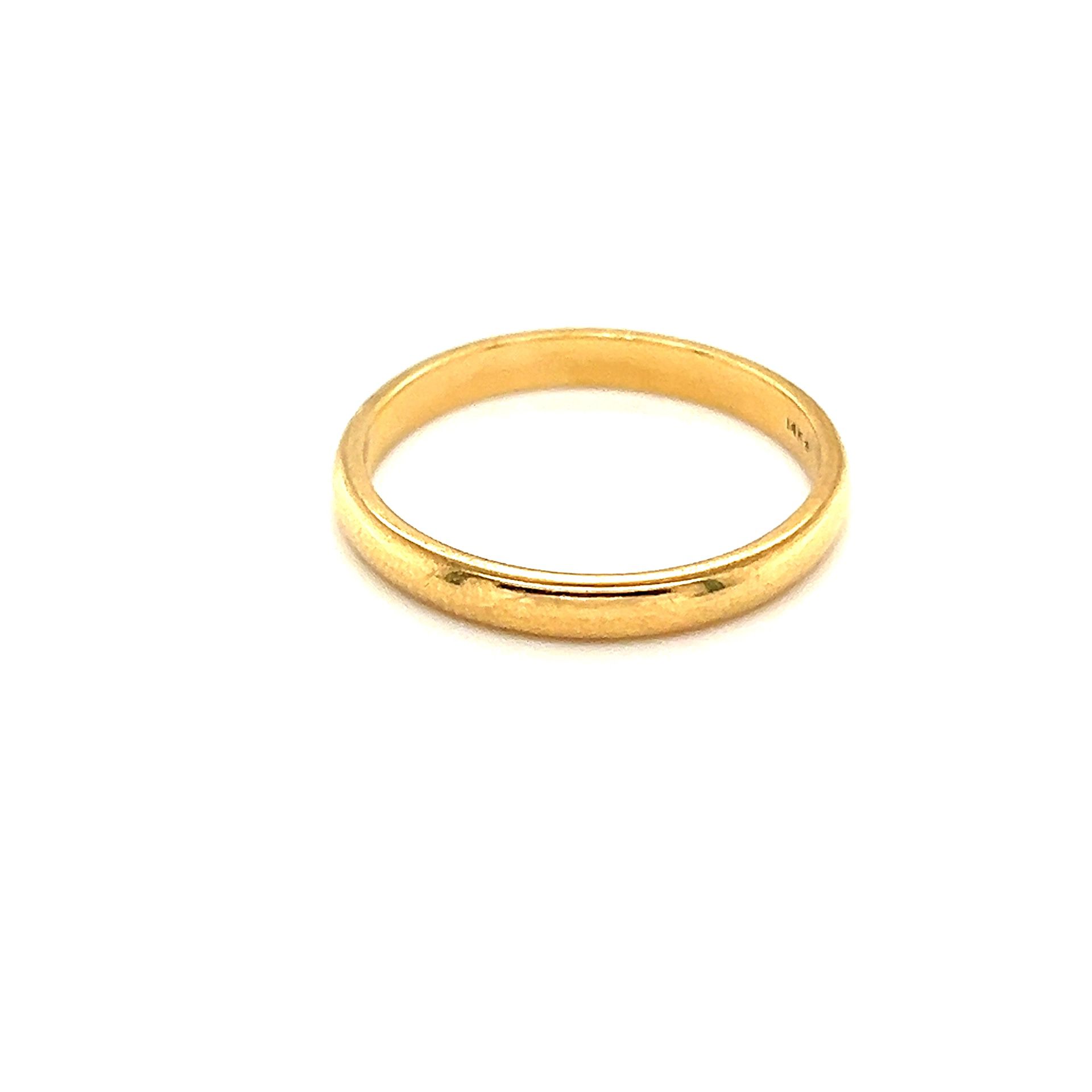 14k Gold Minimalist 3mm Band Ring
