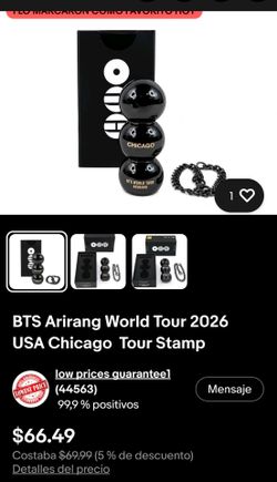 BTS Arirang World Tour 2026 USA Chicago  Tour Stamp