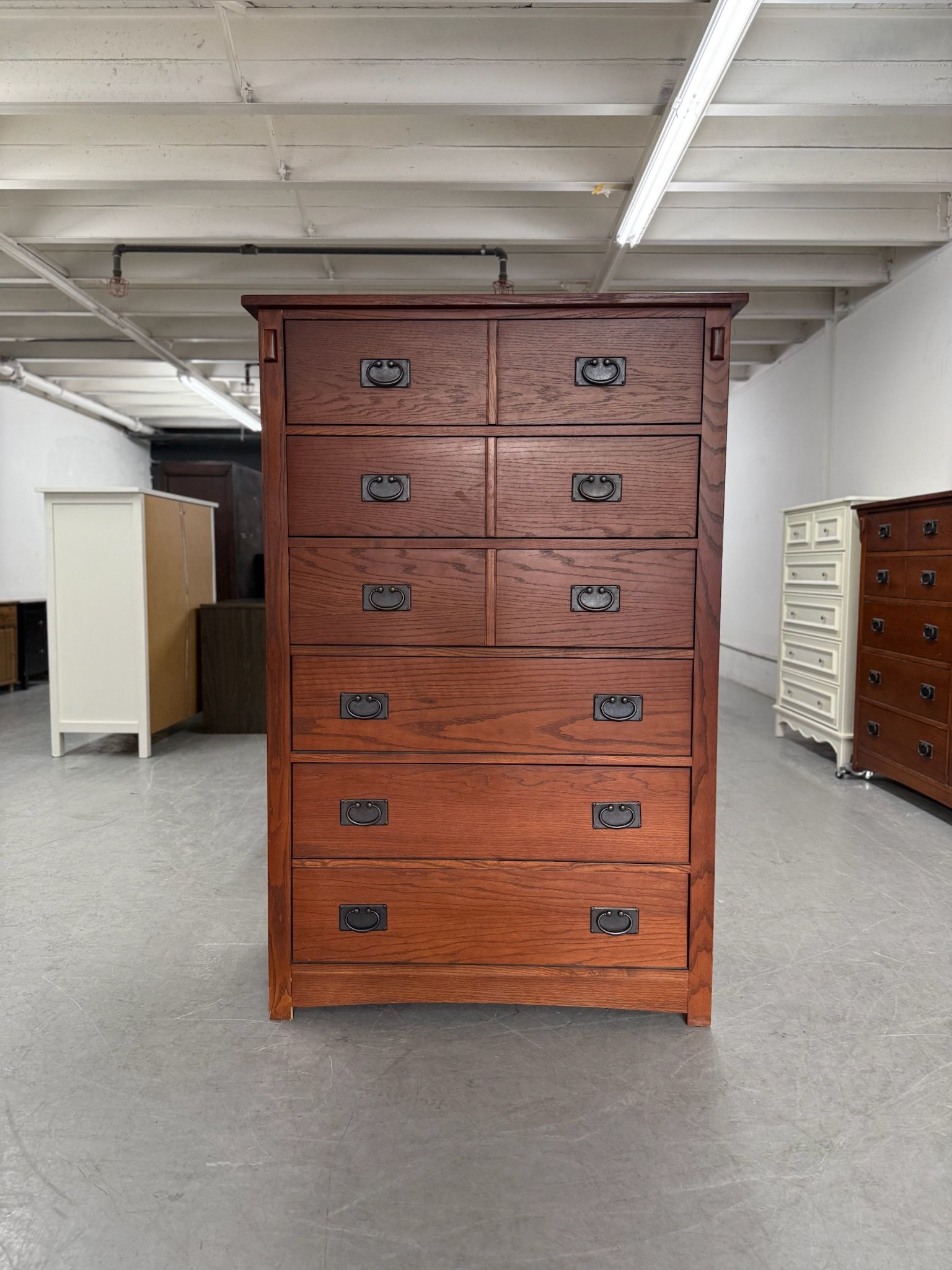 Wood 6 Drawer Chest Dresser