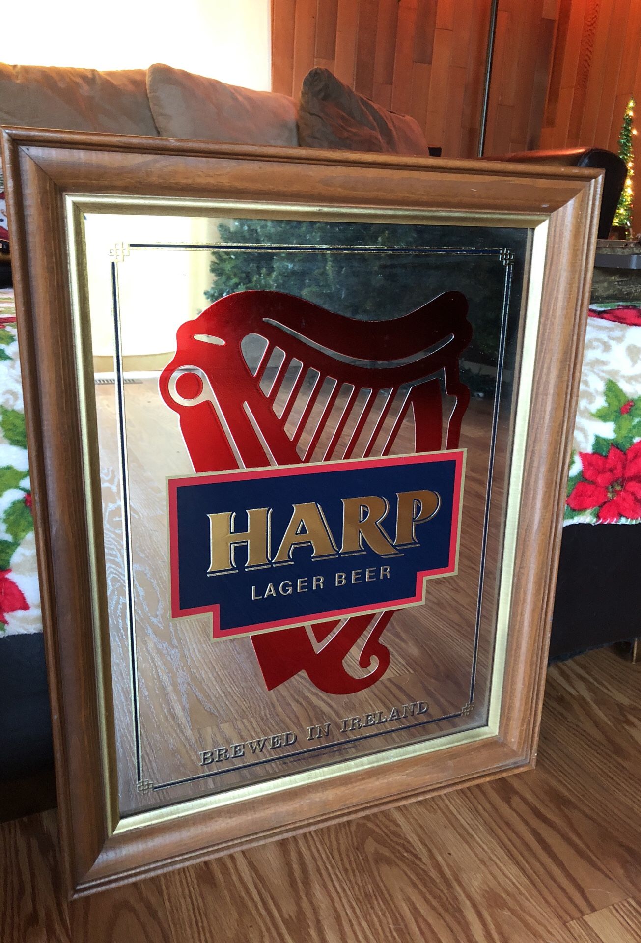 Beer mirror HARP LAGER BEER (Rare Vintage)