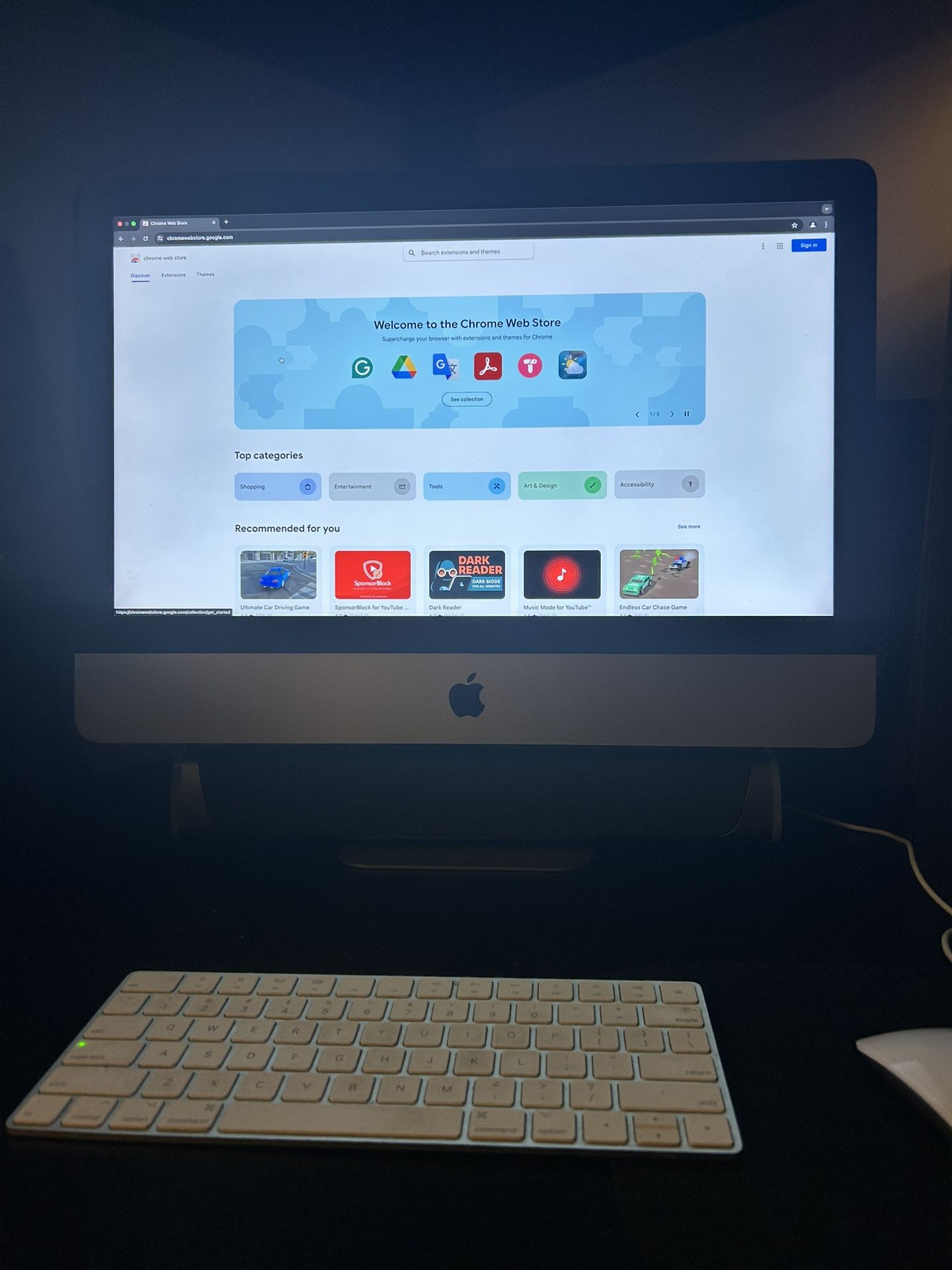Mac Computer With Mouse And Keyboard