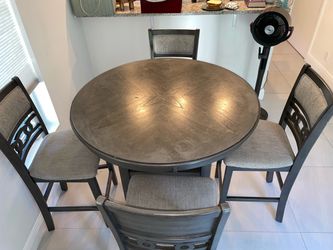 Gray dining table