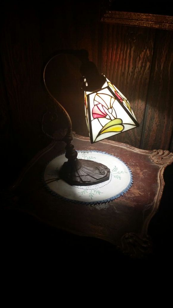 Fairies Antique Table Lamp 1880's