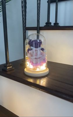 Valentines Day Gift  Rose with LED Bear Flower Rose 