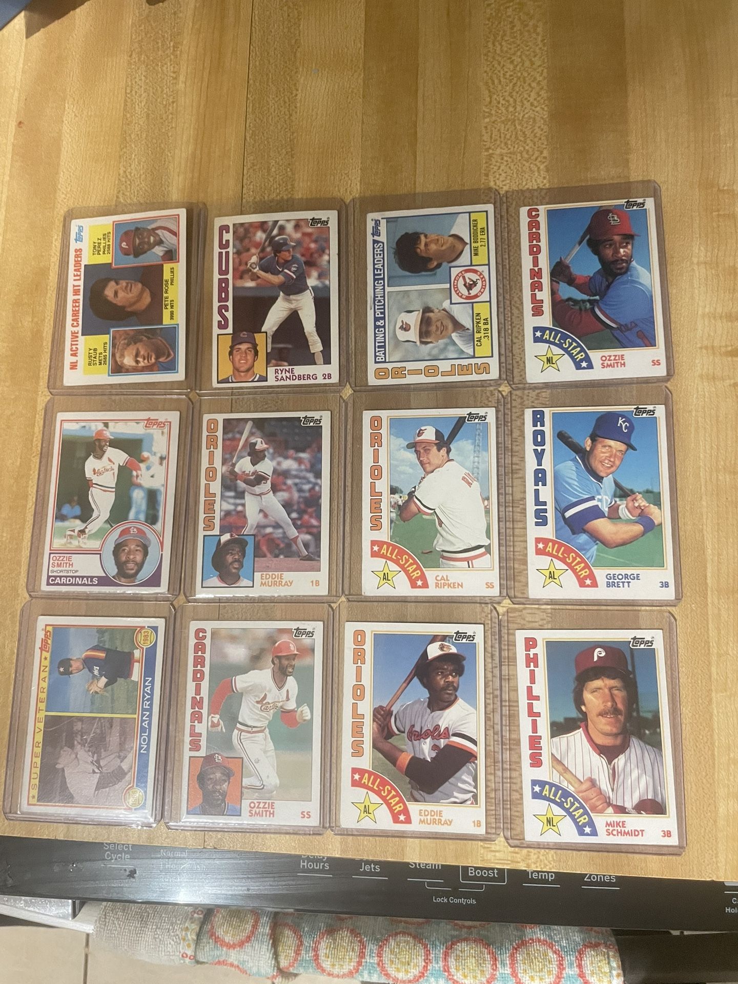 (12) older baseball cards (2) 1983 Topps and (10) 1984 Topps $100for all check pics for condition 