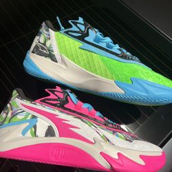 Puma Scoot Zeros II NBA 2K Bright Aqua Men’s Size 10 Basketball Shoes 311349-01