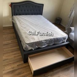 Bed frames with storage drawers 