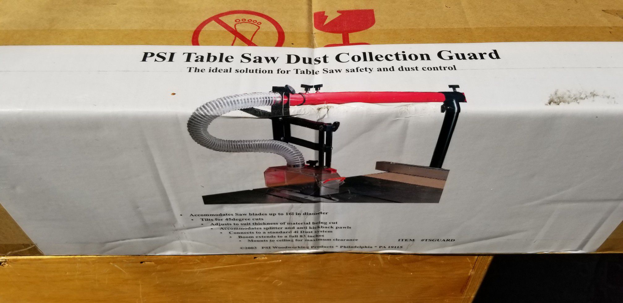 Table Saw collection dust guard