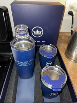 NEW Peter Millar Insulated Cocktail Shaker & Tumbler Set Orig $110