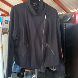 Lane Bryant Black Zip Up