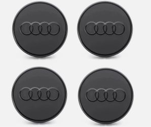 Audi OEM Matte Black Wheel Cap Set - Audi (85H-071-006-A)