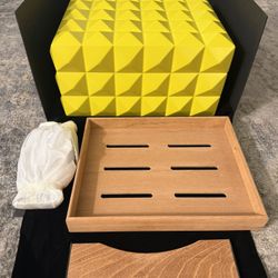 Cigar Humidor Double Tray Solid Wood 
