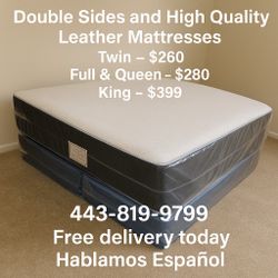 🌟 Queen Mattress ( Double Aides) Come With Free Box Spring - Delivery 🚚 Available