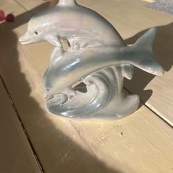 Ceramic Dolphin Statue