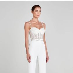 NADINE MERABI AURORA WHITE JUMPSUIT AURORA white jumpsuit. 