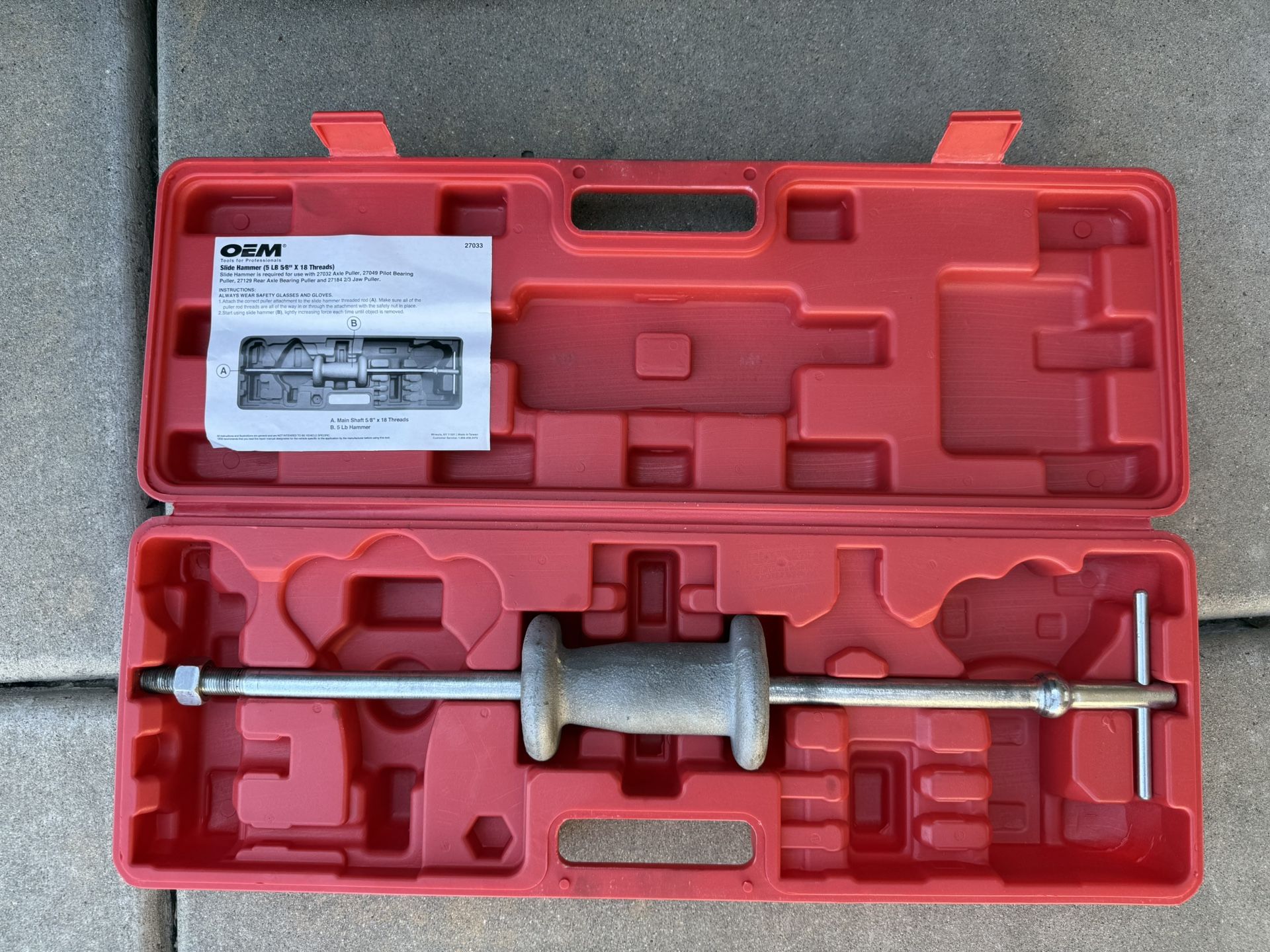 OEM Tools 5 Pound Slide Hammer 