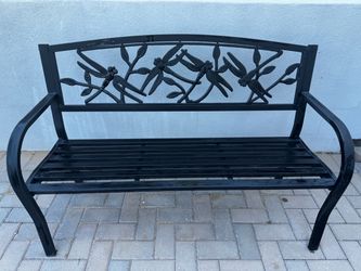 Wrought iron/metal outdoor bench