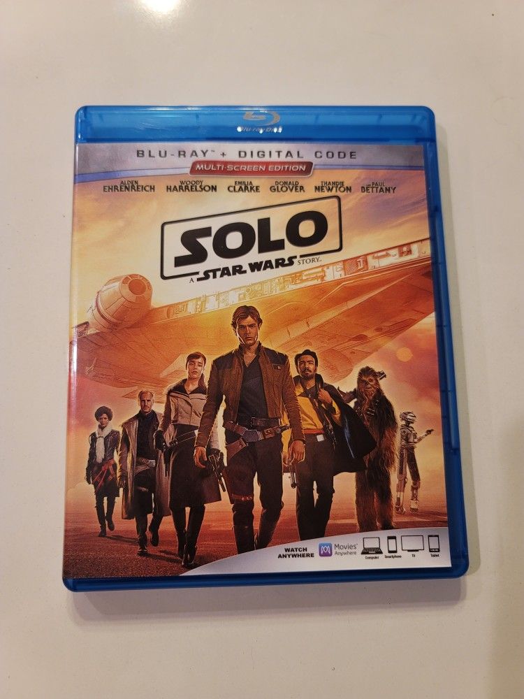 $5 BLU RAY. SOLO. $5 OR TRADE FOR A MOVIE TITLE I DO NOT ALREADY OWN. BLU RAY ONLY NO DIGITAL .