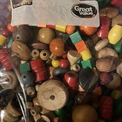 Gallon Bag Of Wooden Beads