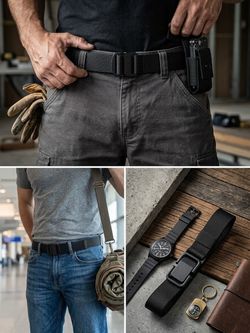 Black Tactical Nylon Belt