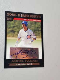 ANGEL PAGAN 2007 Topps Highlights Autographs #HA APA Chicago Cubs MLB