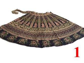 Wrap around (rapron) skirts- below knee length