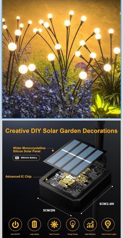 （New）Solar Lights Outdoor 4-Pack —Warm White