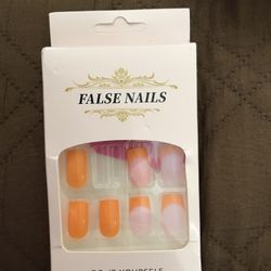 False Nails Orange 24 Count 