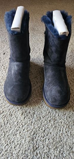 UGG Navy Blue Suede Shearling Winter Boots