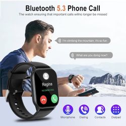 🆕 In 📦 1.91"Smart Watch,Fitness Tracker,for Men&Women with Message Call Function,120➕Sport Modes,IP68Waterproof,24Hours Heart Rate/Sleep Monitor,And