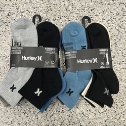NWT Hurley Men’s Quarter Crew Socks 12 Pairs 