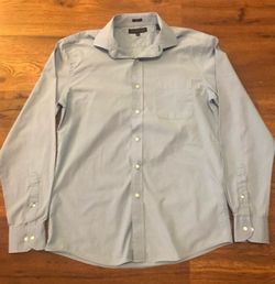 Tommy Hilfiger Shirt Men's Blue Button Down Long Sleeve Dress 15.5 34-35