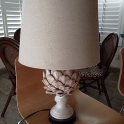 Table Lamp Pineapple And Ceramic Base 20.00