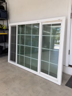 Large 95 x 55 Vinyl Sliding Window – Energy Efficient