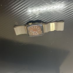 Apple Watch Series 7 Stainless Steel, Gold Milanese Loop