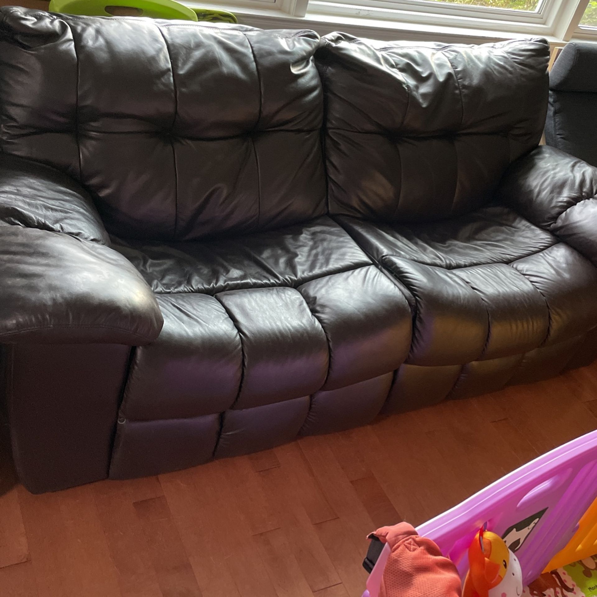 Reclining Leather Loveseat