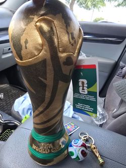 FIFA World cup plush and keychain ball and trophy